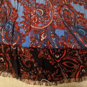 Talbots paisley navy, chambray, red scarf 3/$20